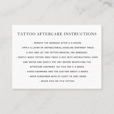 Tattoo Aftercare  Instructions