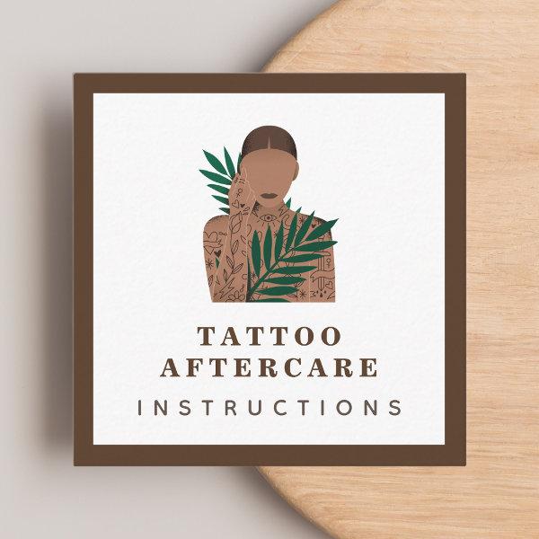 Tattoo Aftercare Instructions Inked Girl Framed Square