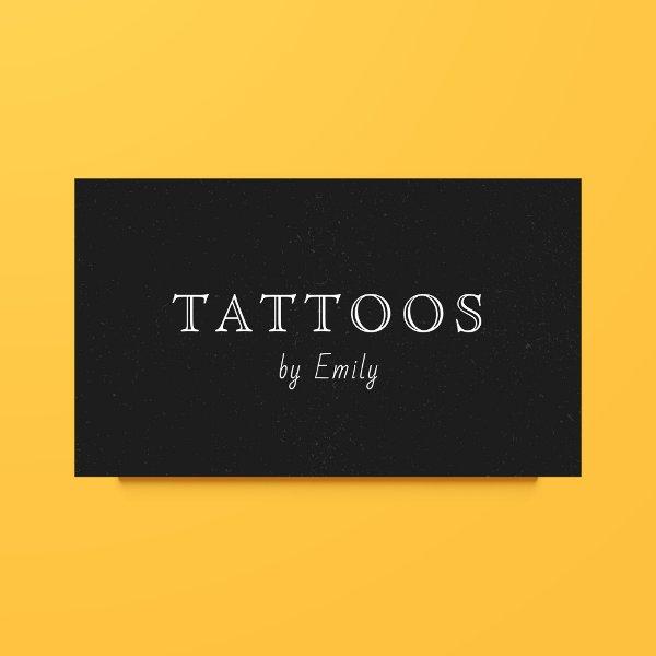 Tattoo Artist Shop Minimal Simple Black & White