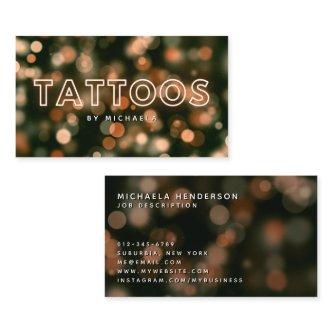 Tattoo Artist/Shop Modern Gold Neon & Lights