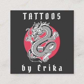 Tattoo Artist Shop Salon Dragon Add Social Media Square