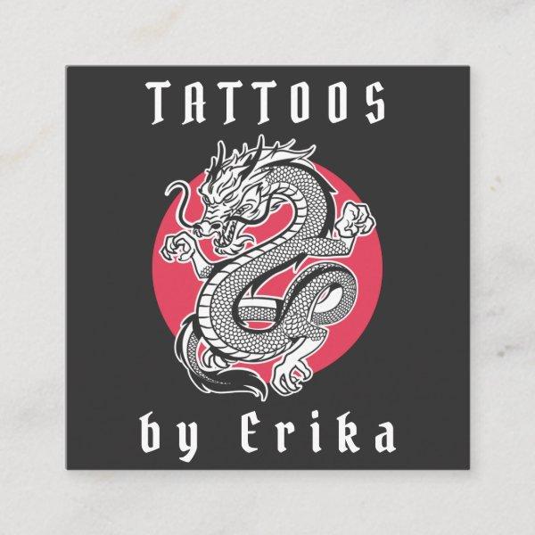 Tattoo Artist Shop Salon Dragon Add Social Media Square