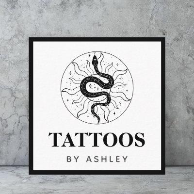 Tattoo Artist Snake Illustration Cosmic Mystical Square