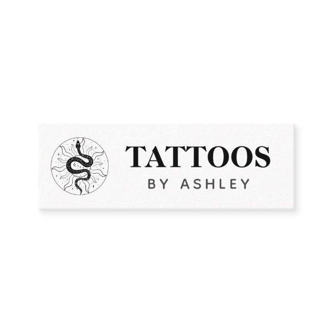 Tattoo Artist Snake Illustration Minimalist Modern Mini