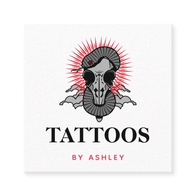 Tattoo Artist Social Media Snake Graphics Modern Square