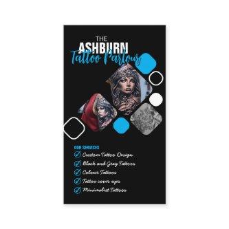 Tattoo Parlour Poster - Custom Black blue