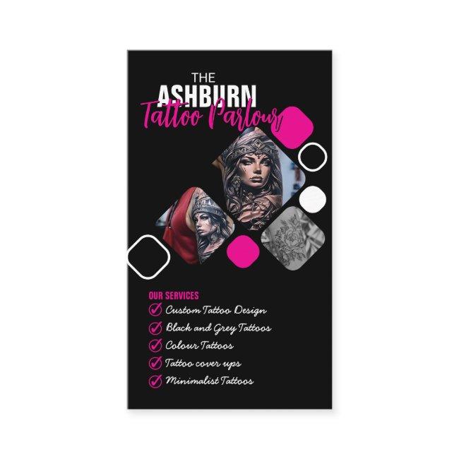 Tattoo Parlour Poster - Custom Black pink