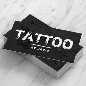 Tattoo Shop Tattoo Gun Grunge Typography