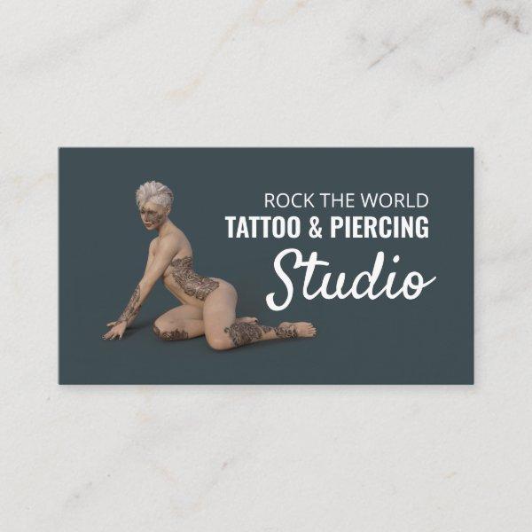 Tattooed Female, Tattooist & Body Piercer