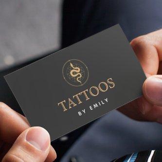 Tattoos By Your Name Elegant Mystic Snake Black