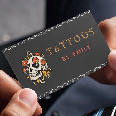 Tattoos By Your Name Funny Skull Mushrooms Gothic