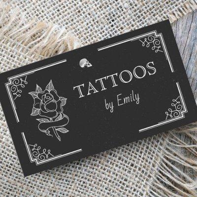 Tattoos By Your Name Simple Black & White Modern