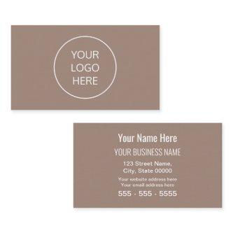 Taupe Simple Modern Add Your Logo