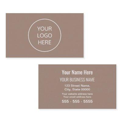 Taupe Simple Modern Add Your Logo