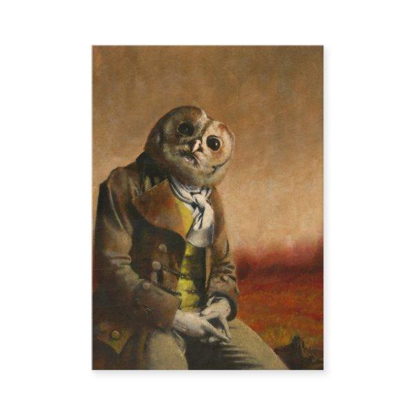 Tawny Owl Man ACEO Business
