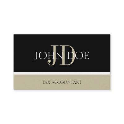 Tax Accountant/CPA Monogram Black/Tan