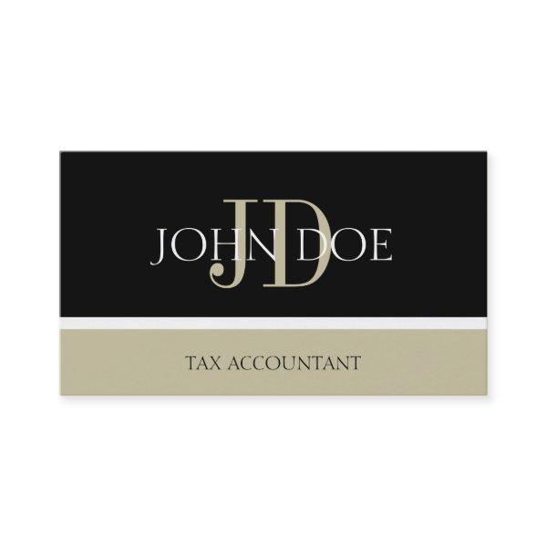 Tax Accountant/CPA Monogram Black/Tan