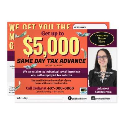 Tax Preparation Preparer Editable E-file Flyer Program