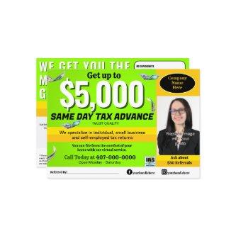 Tax Preparation Preparer Editable E-file Flyer Program