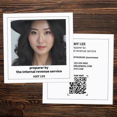 Tax Preparer Custom QR & Photo Square