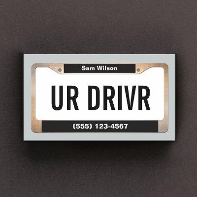 Taxi Cab Service Car Licensed Plate