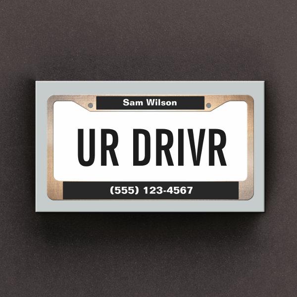 Taxi Cab Service Car Licensed Plate