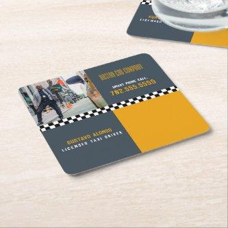 Taxi Driver | Cab Company Square Paper Coaster