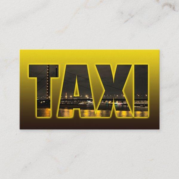Taxi driver cabdriver yellow taxi neon city lights