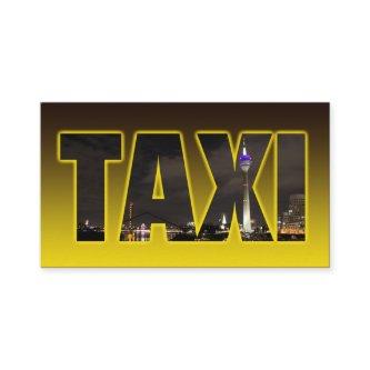 Taxi driver cabdriver yellow taxi neon city lights