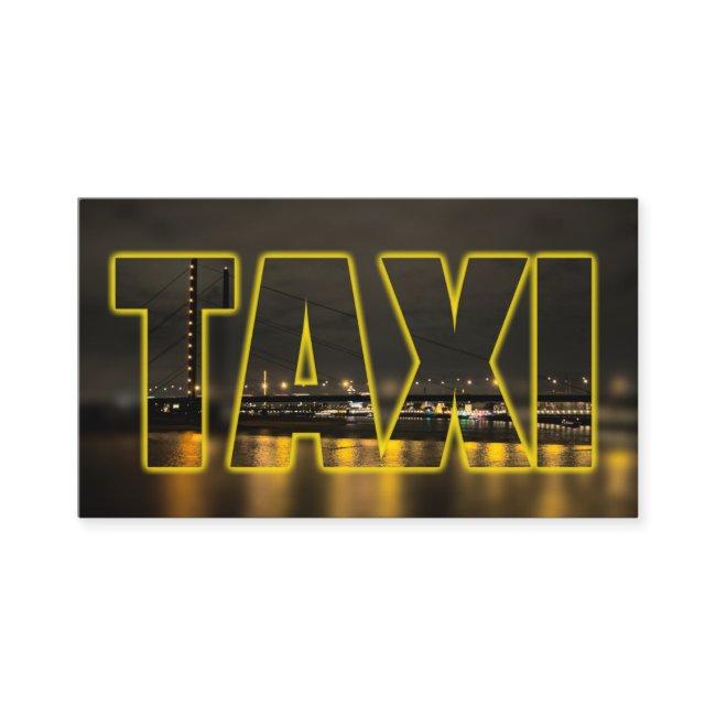 Taxi driver cabdriver yellow taxi neon city lights