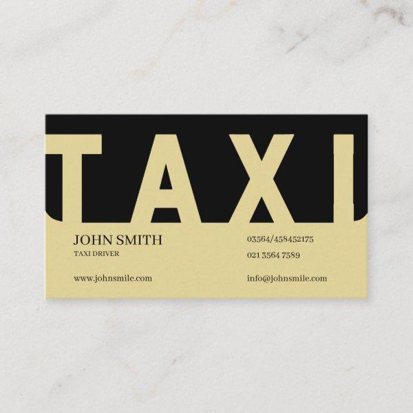 Taxi Driver/Chauffeur Light Yellow