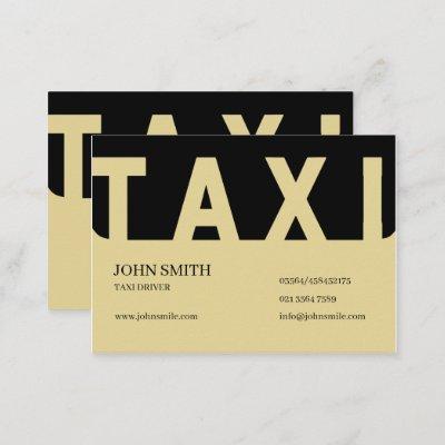 Taxi Driver/Chauffeur Light Yellow