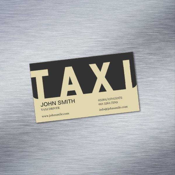 Taxi Driver/Chauffeur Light Yellow  Magnet