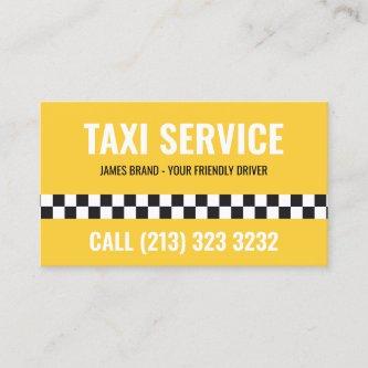 Taxi Service Cab Driver Black and White Pattern