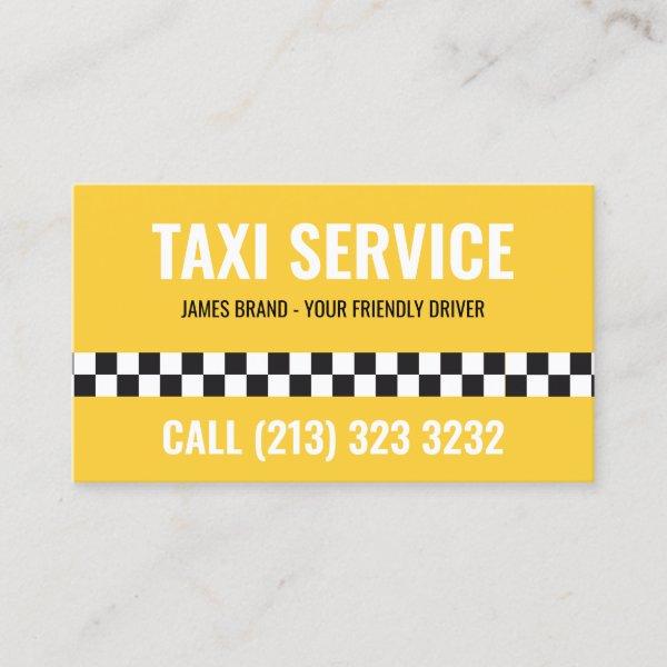 Taxi Service Cab Driver Black and White Pattern