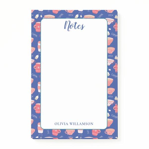 Tea Cups Notes Memo Pad