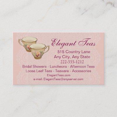 Tea Shoppe Tea House Card optional Loyalty Punch
