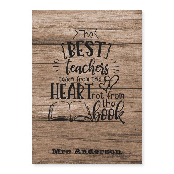 TEACH From HEART Not A BOOK TEACHERS Named Gift