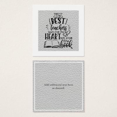 TEACH From HEART Not A BOOK TEACHERS Named Gift