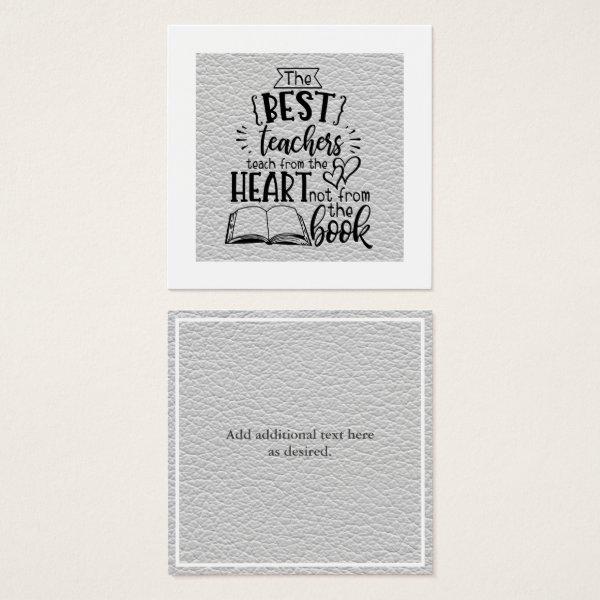 TEACH From HEART Not A BOOK TEACHERS Named Gift