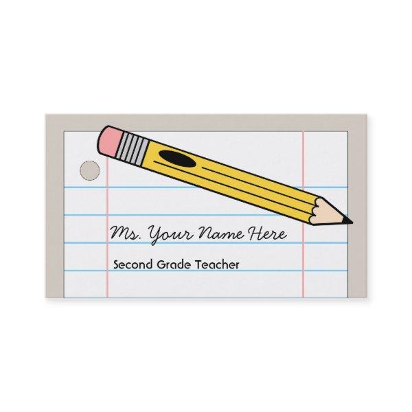 Teacher  - Pencil and Paper