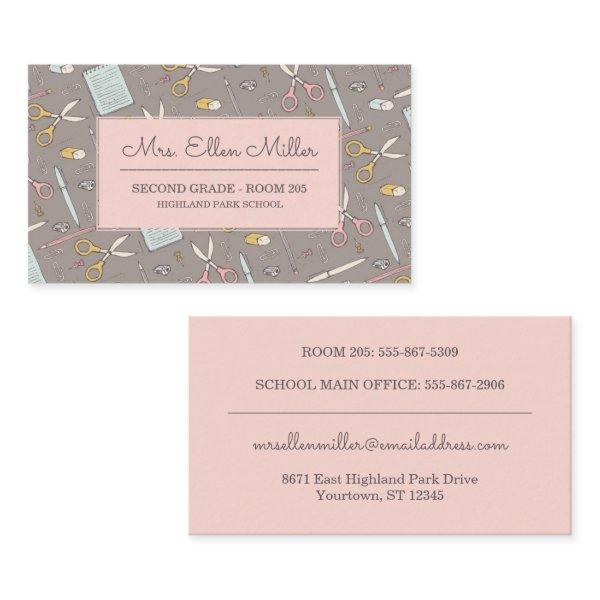 Teacher | Feminine Sketch Pink/Taupe School