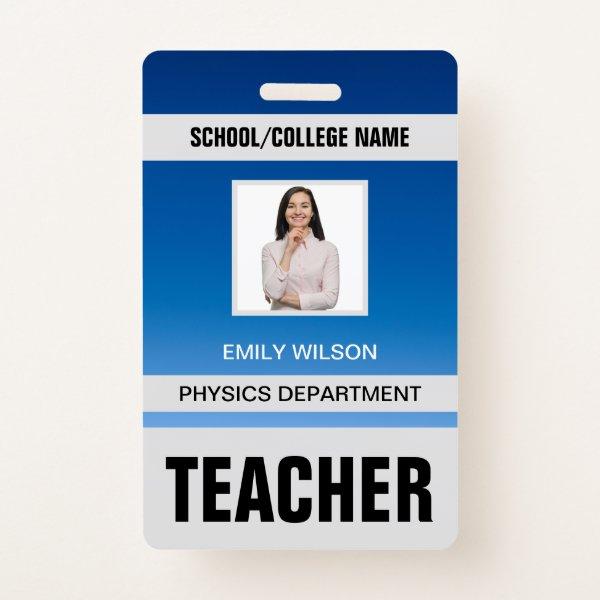Teacher ID Card Badge