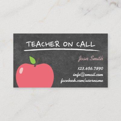 Teacher on Call Cute Apple Chalkboard