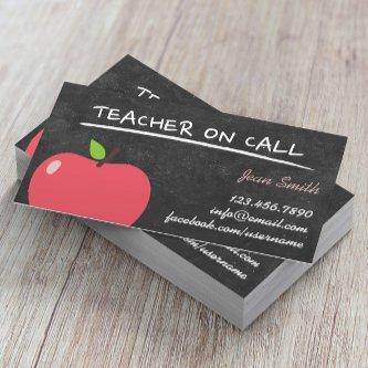 Teacher on Call Cute Apple Chalkboard