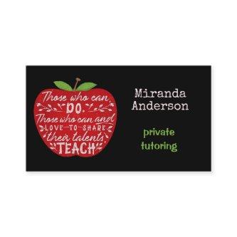 Teacher or Private Tutor Those Who Can Teach Apple