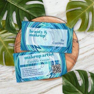 Teal Aqua Blue Jade Green Abstract Art Pattern