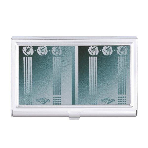 Teal Art nouveau,Charles Mackintosh, rose design r  Case