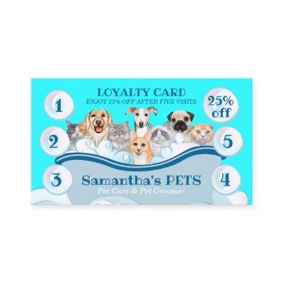 Dog Grooming Loyalty Cards Dog Grooming Business Printable Business Card Pet  Business Grooming Salon Loyalty Card Dog Groomer 