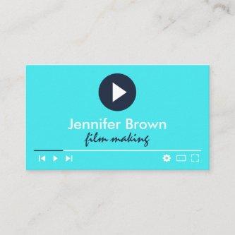 Teal Blue Film Production Editor Video Director
